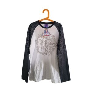 NWT BETWEENERS Graphic Raglan Long Sleeve Tee Size 12 Kids Tribal Animal Print